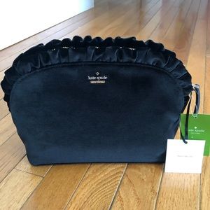 Kate Spade Black Velvet Clutch NWT